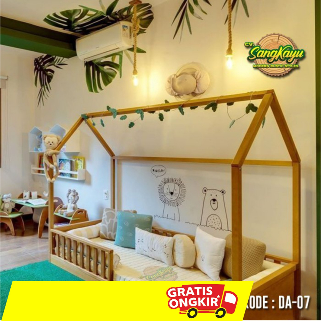 SangKayu Divan kayu tempat tidur anak minimalis dipan anak ranjang anak