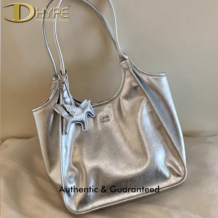 CHIO 2ND SILVER SHOULDER BAG 100% ORIGINAL
