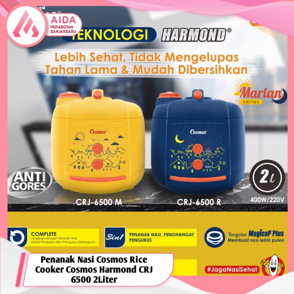 Penanak Nasi Cosmos Rice Cooker Cosmos Harmond CRJ 6500 2Liter