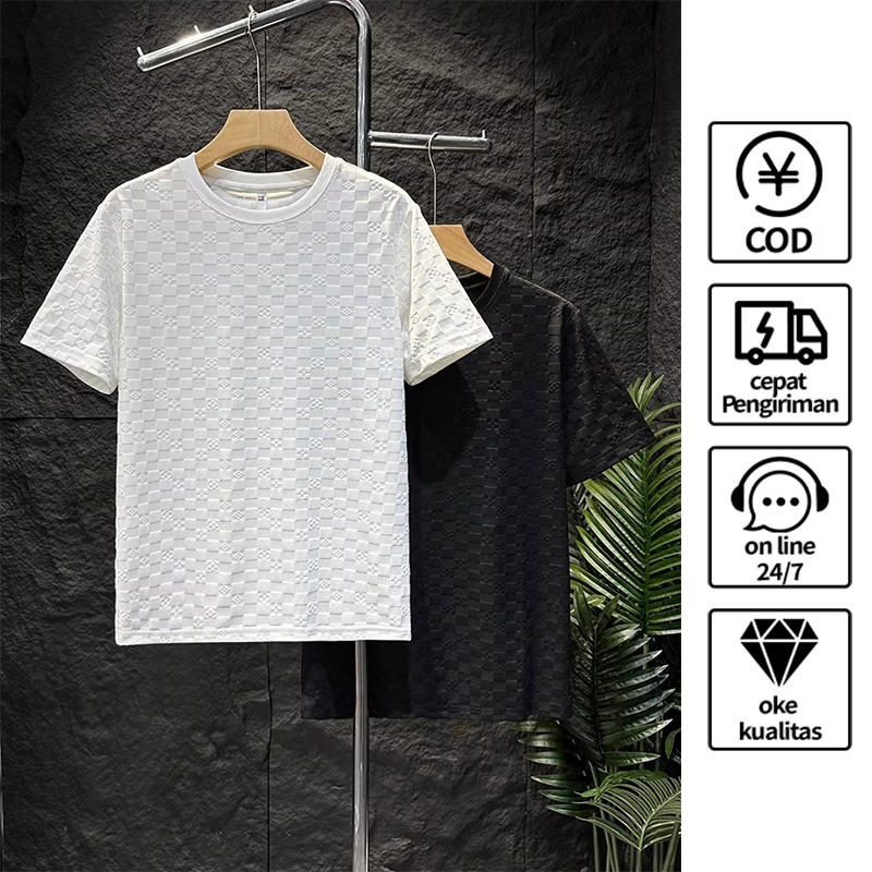 polo shirt Pria  Korean Style kaos pria Fashion loose setelan remaja