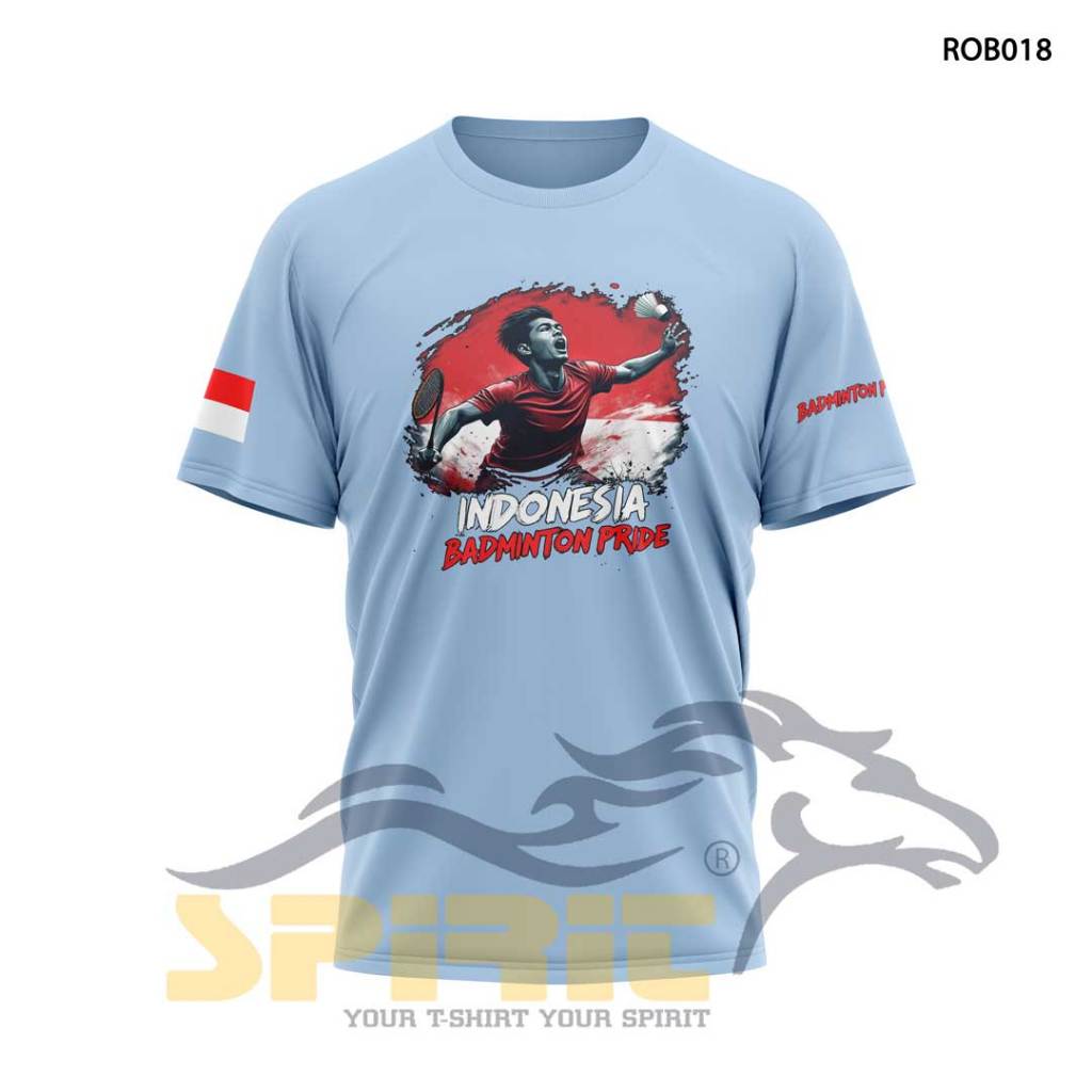KAOS BADMINTON LENGAN PENDEK,BAHAN KATUN DAN DESAIN BISA DIREQUEST