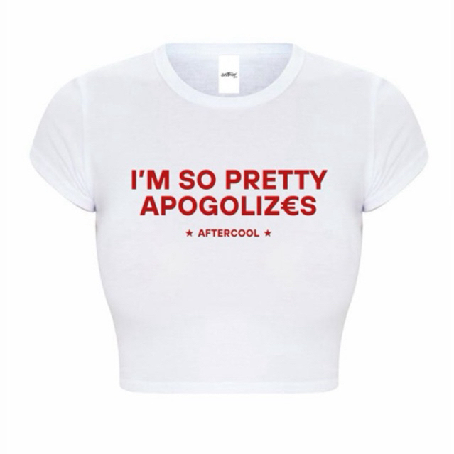 AFTERCOOL T-SHIRT CROPTOP PRETTY