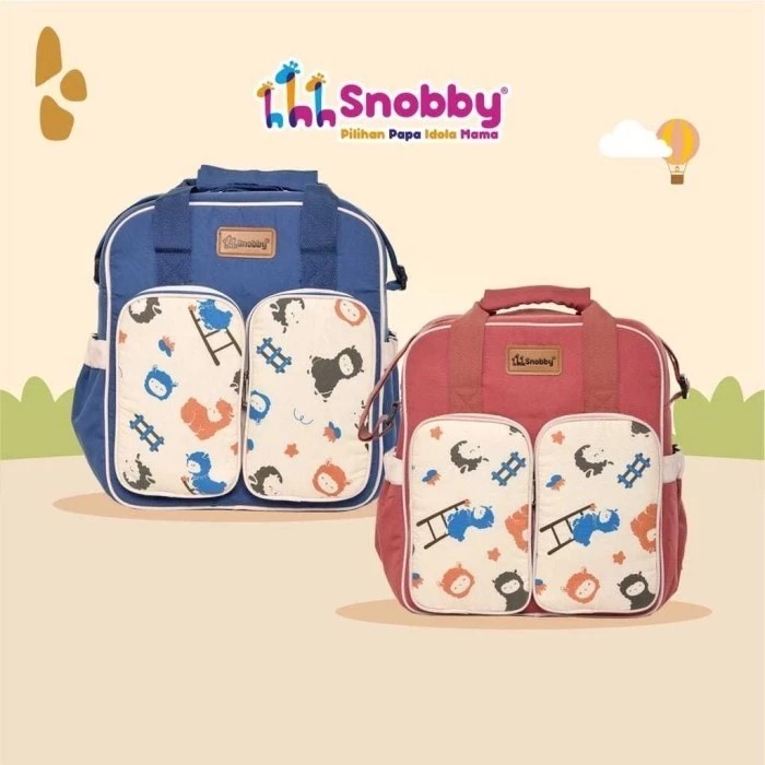 Snobby Tas Ransel Bayi Saku Print SBT 8074