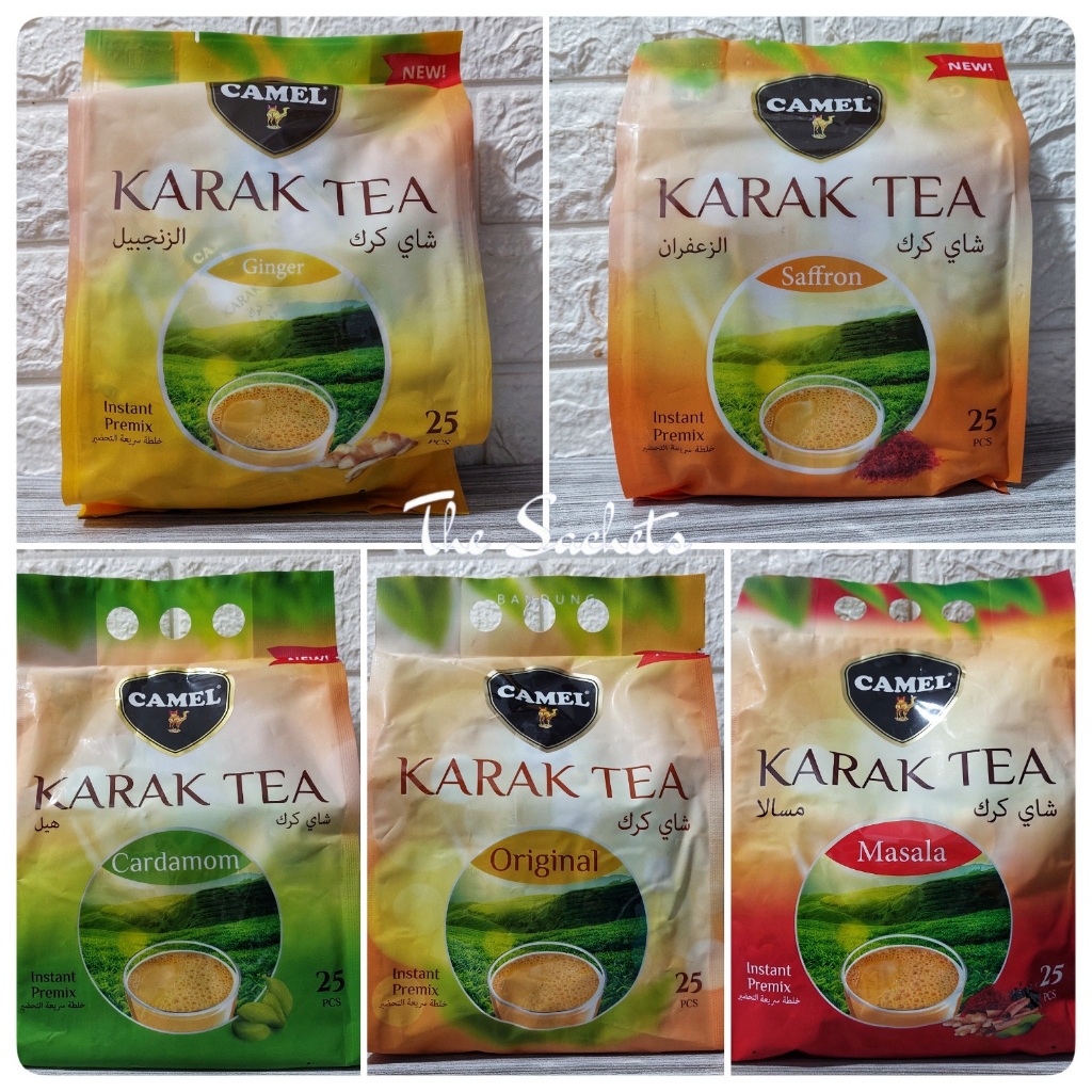 

CAMEL Karak Tea Instant Premix Ginger Masala Cardamom Saffron Sachet