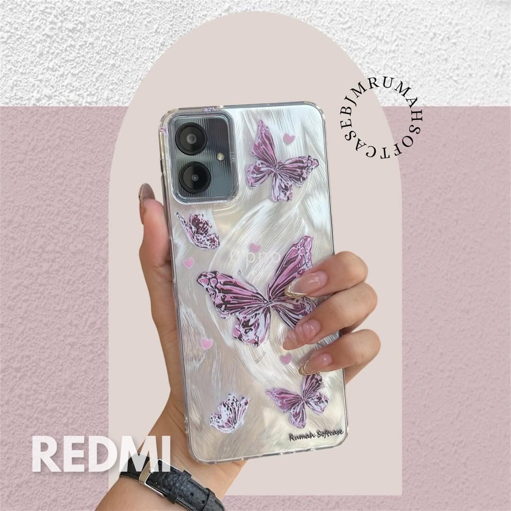 CASE BUTTERFLY PINKY HOLOGRAM CASE LUXURY BUTTERFLY FOR READMI FOR XIAOMI A1 A3 12C 13C 14C 9C 9A no
