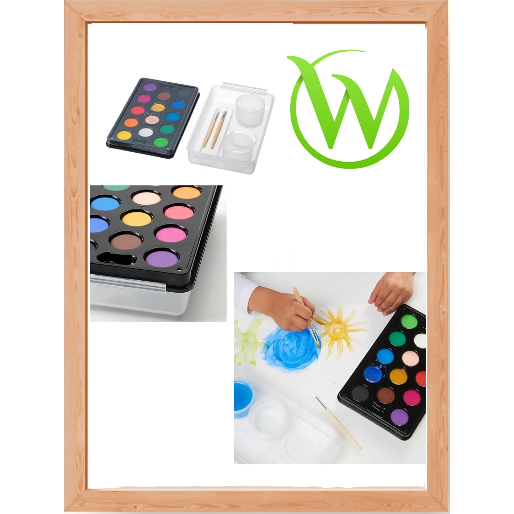 

Kotak cat air lukis kreasi anak MALA Watercolour box , warna campuran