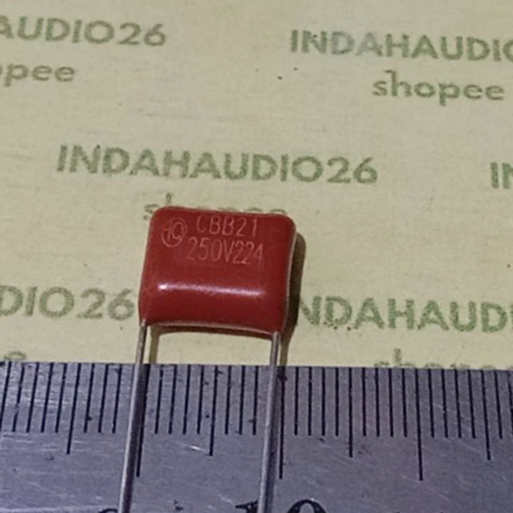 CBB21 250V224  10mm 224 250v KAPASITOR MILAR 220nf 220n  224j mylar 220 n nf 250v