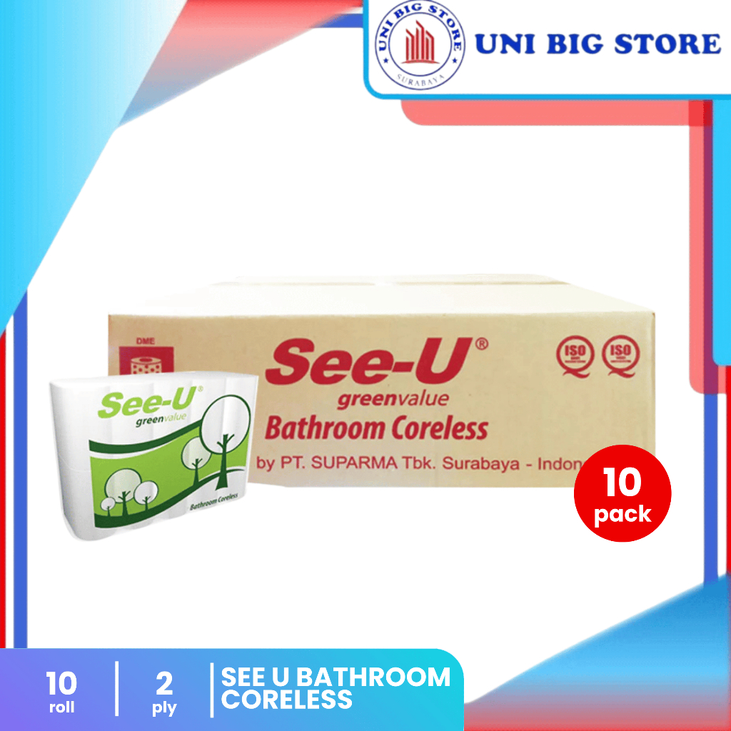 SEE-U SEE U SeeU Tissue Coreless Bathroom 10 Roll Tisu Toilet DUS