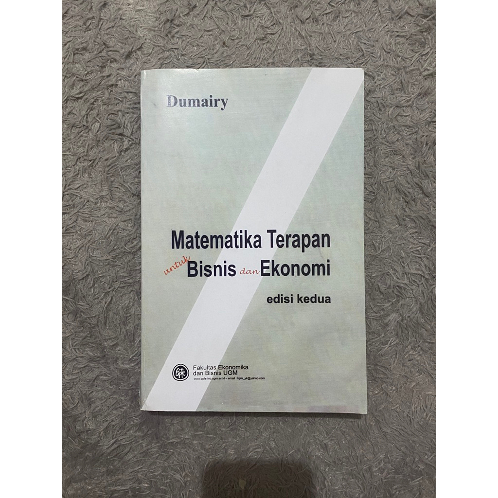 

buku dumairy matematika terapan untuk bisnis dan ekonomi