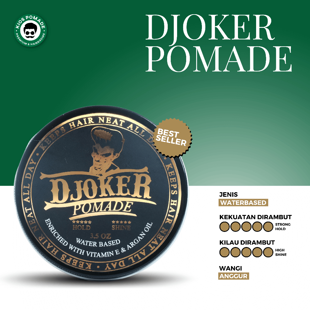 DJOKER POMADE WATER BASED GRAPE SCENT Aroma Wangi Anggur