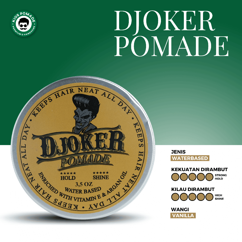 DJOKER POMADE WATER BASED GOLD VANILA SCENT Aroma Wangi Vanilla