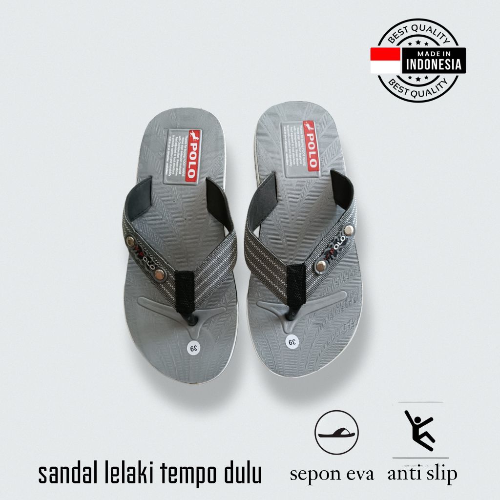 VOLO SANDAL LELAKI MANTAP, SANDAL TREND. SANDAL MODEL TEMPO DULU Jepit Pria Sendal Karet fashion dan