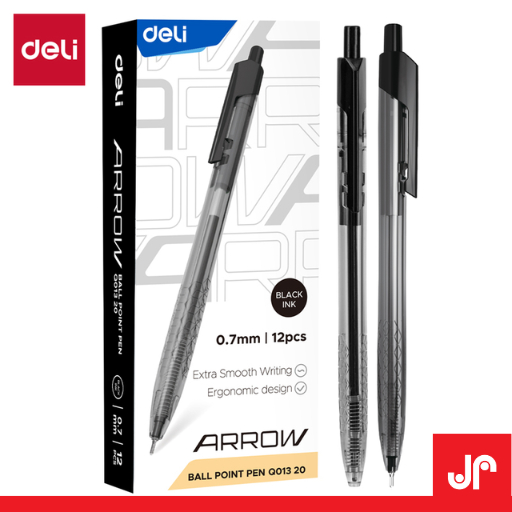 

DELI BALLPOINT 0.7MM 1 PAK WARNA HITAM / PULPEN DELI 1 PAK WARNA HITAM