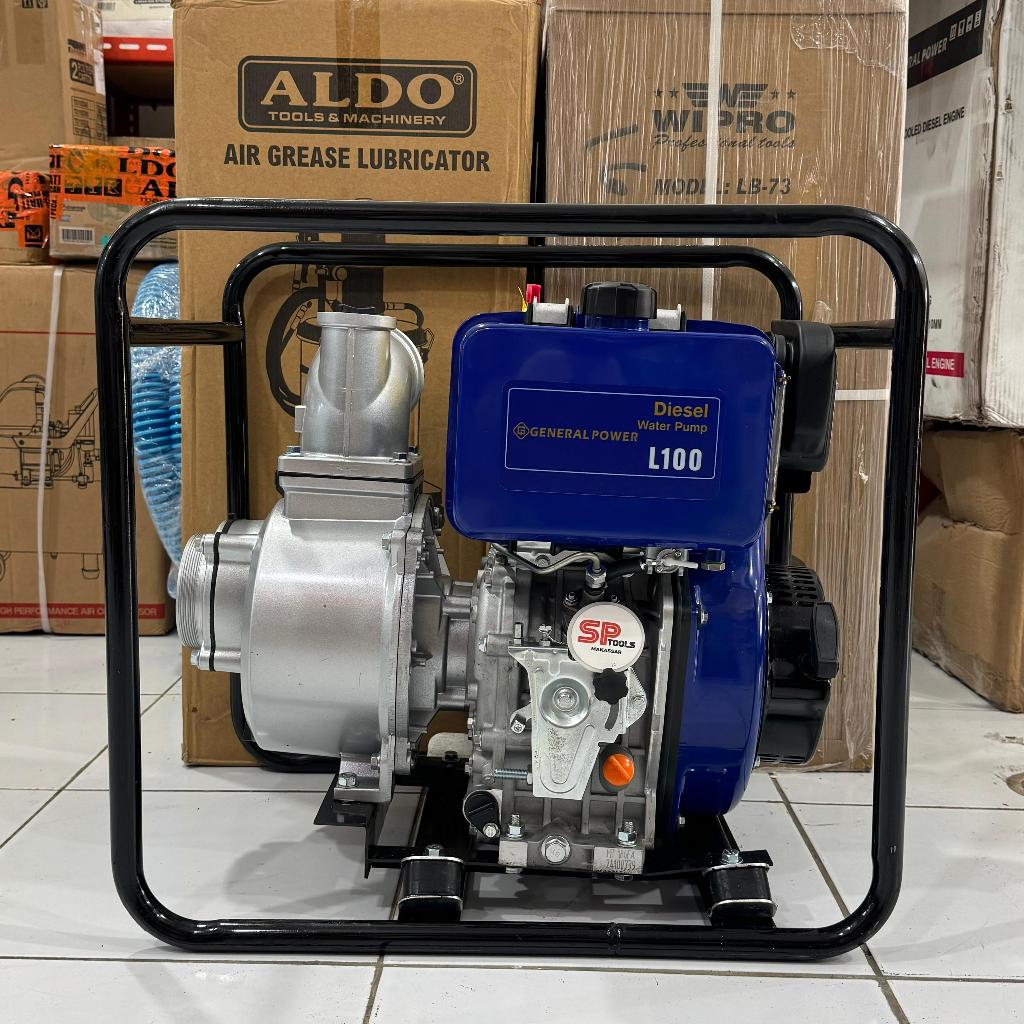 MESIN POMPA AIR IRIGASI ALCON ALKON / WATER PUMP DIESEL SOLAR 4" 4 INCH GENERAL L100