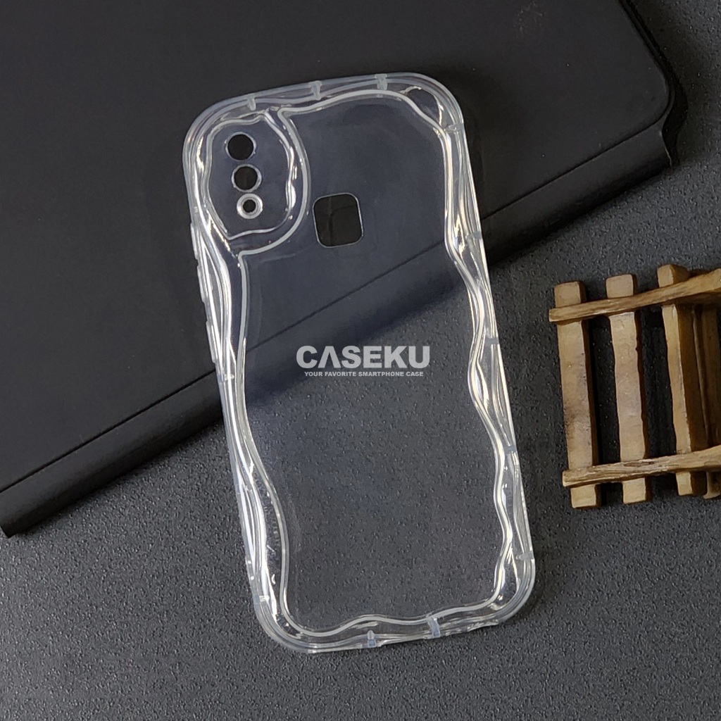 Case Vivo Y91 Vivo Y95 Vivo Y91C Vivo Y1S Softcase Bening Gelombang Clear Vivo Y91 Vivo Y95 Vivo Y91