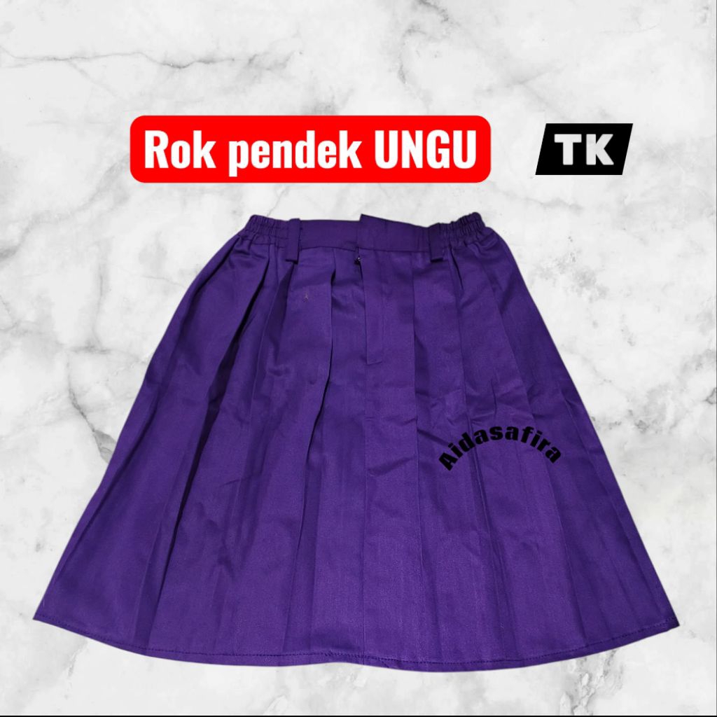ROK TK PENDEK/ROK TK WARNA UNGU