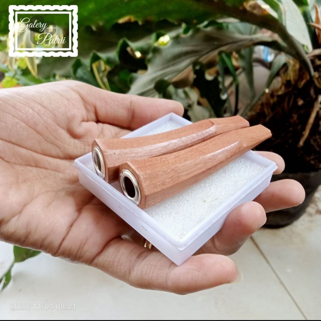 ( segi delapan 7cm ) pipa once / once cangklong / pipa rokok / padutan kayu setigi stigi