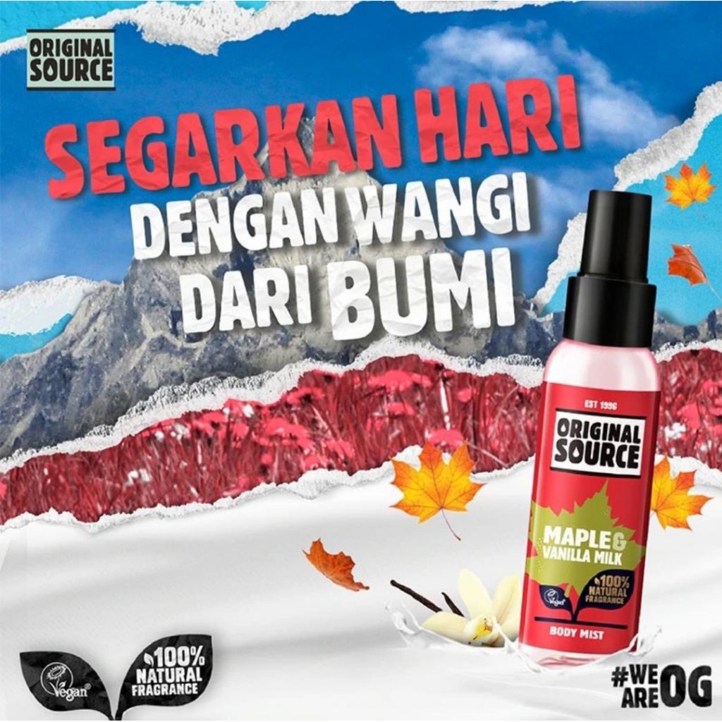 Original Source Body Mist Maple & Vanilla Milk Parfum Vegan 100ml