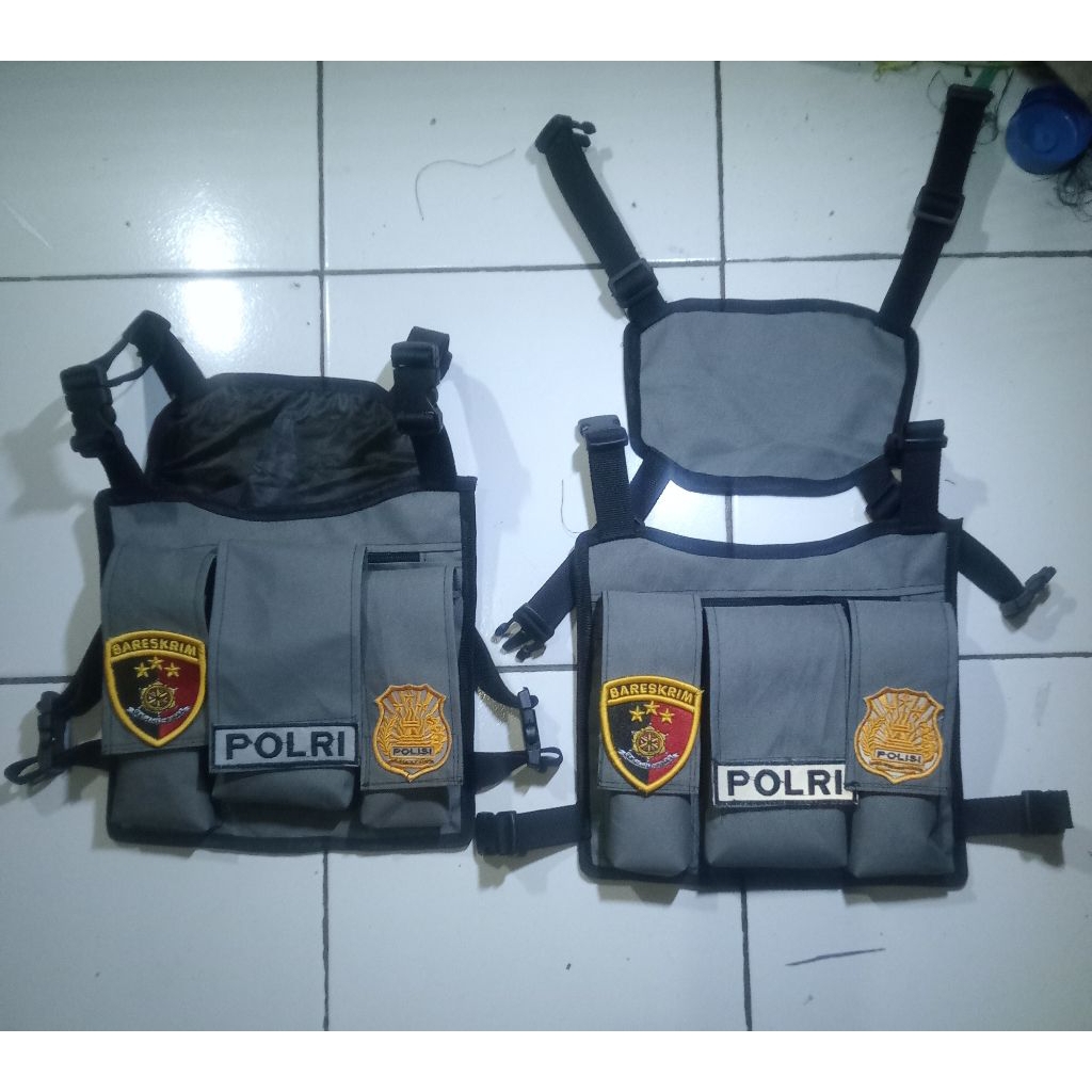 TAS DADA BARESKRIM POLRI TERBARU/TAS DADA POLISI/VEST POLISI/TAS DADA DISHUB