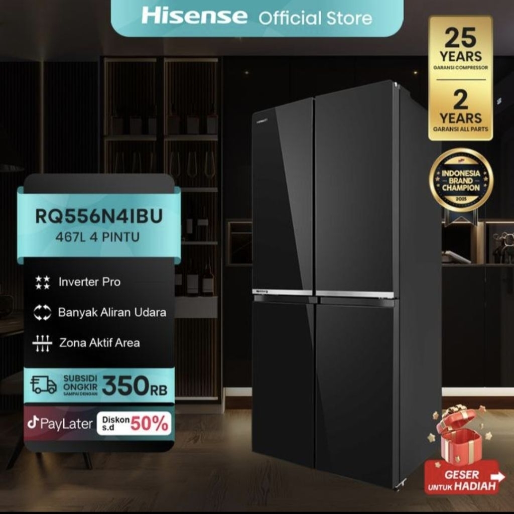 KULKAS HISENSE 4PINTU RQ 556N4IBU