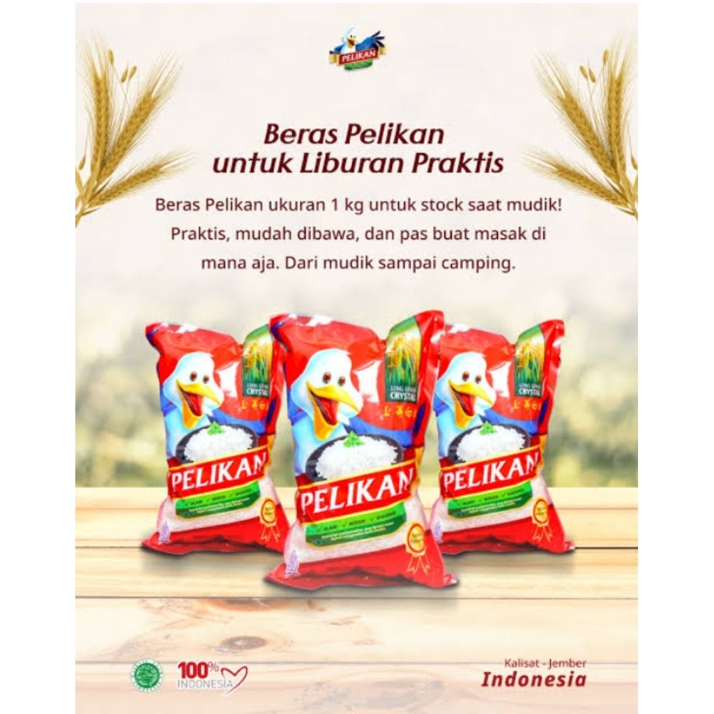 

Beras premium beras pelikan 5kg