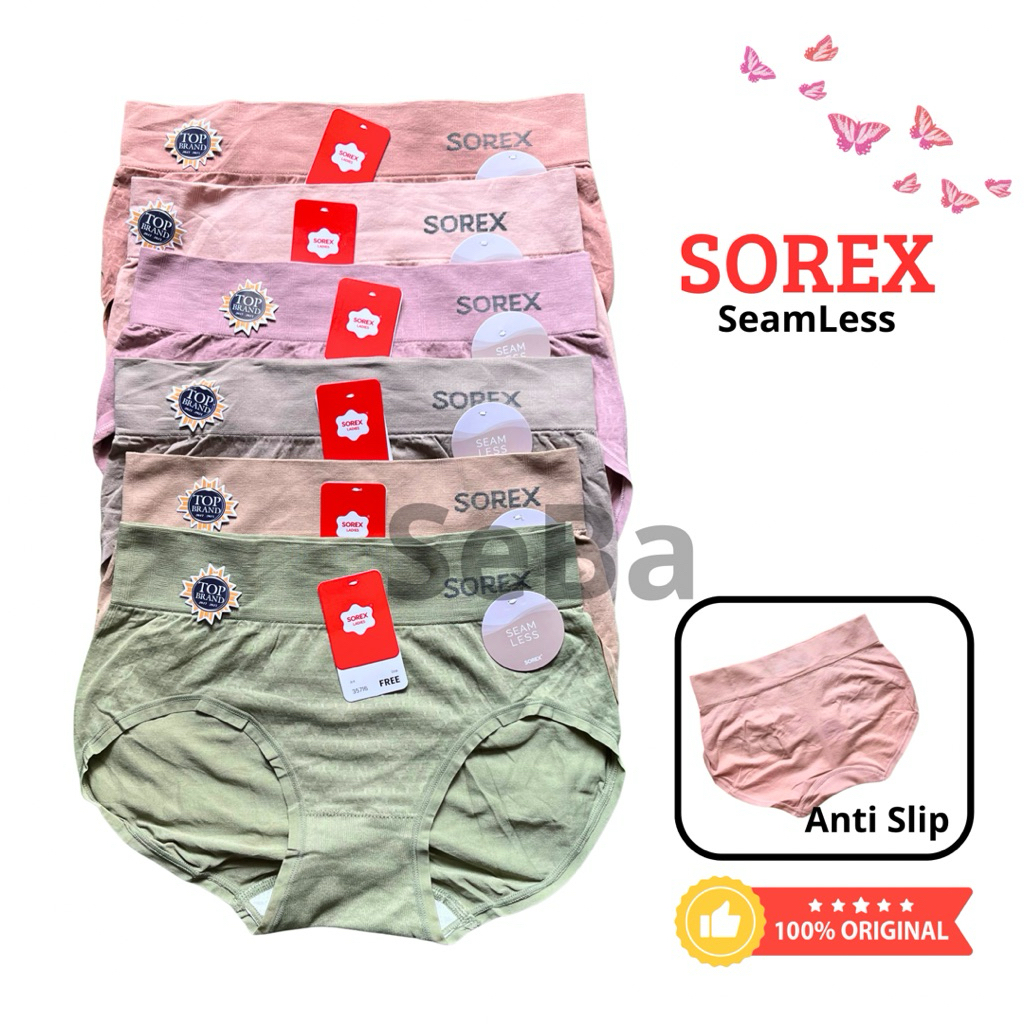 6Pcs Cd Sorex Rajut Seamless / Celana Dalam Wanita Sorex 35716 Adem / Celana Rajut Sorex Premium