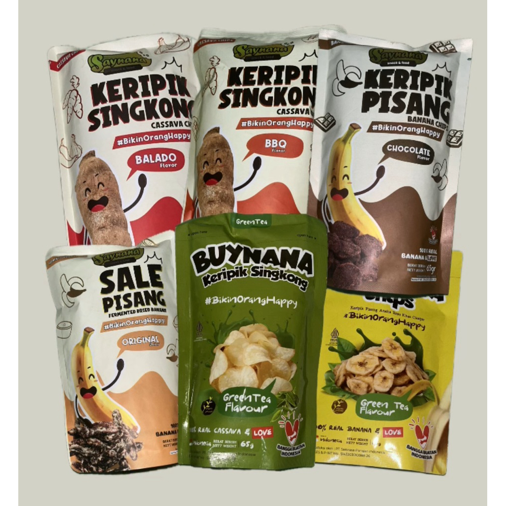 

buynana saynana aneka varian keripik singkong dan keripik pisang
