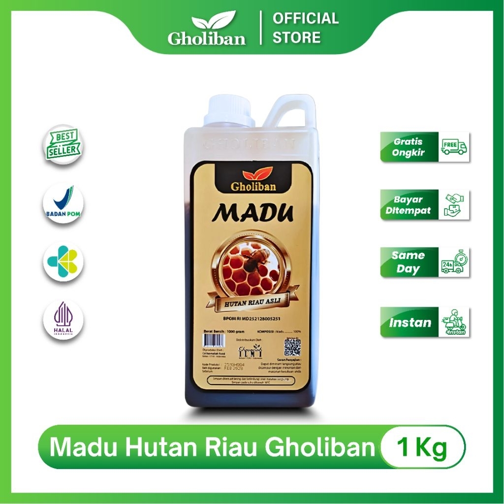 

Gholiban Madu Hutan Riau Akasia 1 kg Meningkatkan Daya Tahan Tubuh