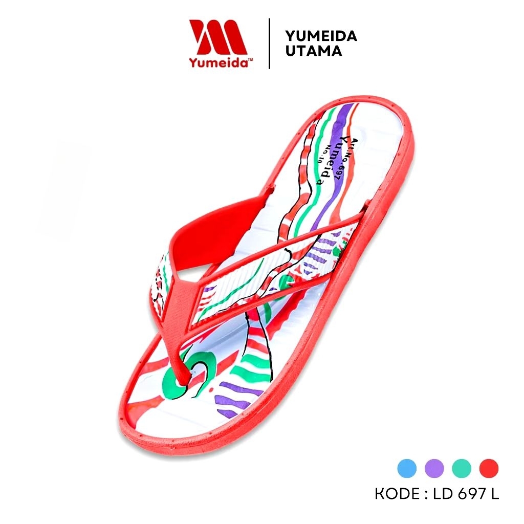 YUMEIDA 697 L sandal jepit karet unisex sendal jadul wanita pria