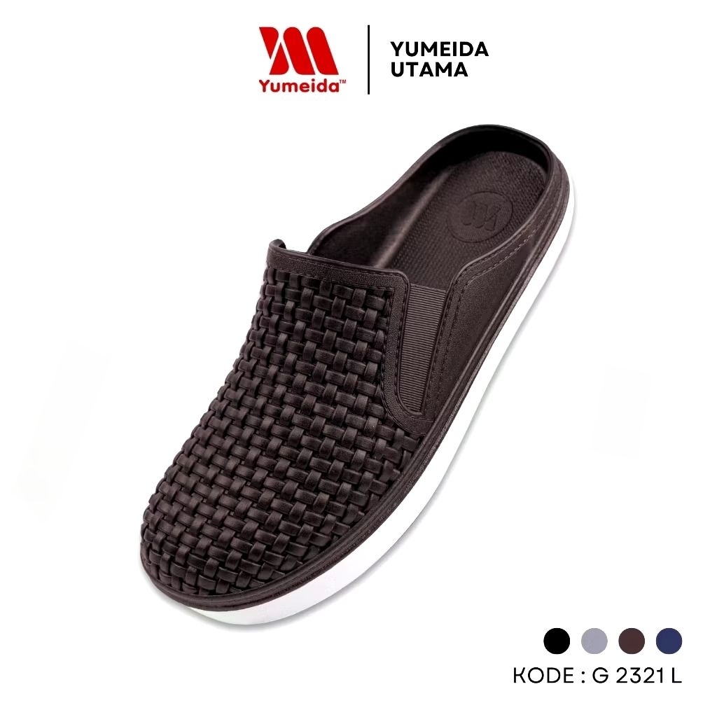 Yumeida 2321 L Sandal selop pria slide karet sendal bapau  sepatu slop