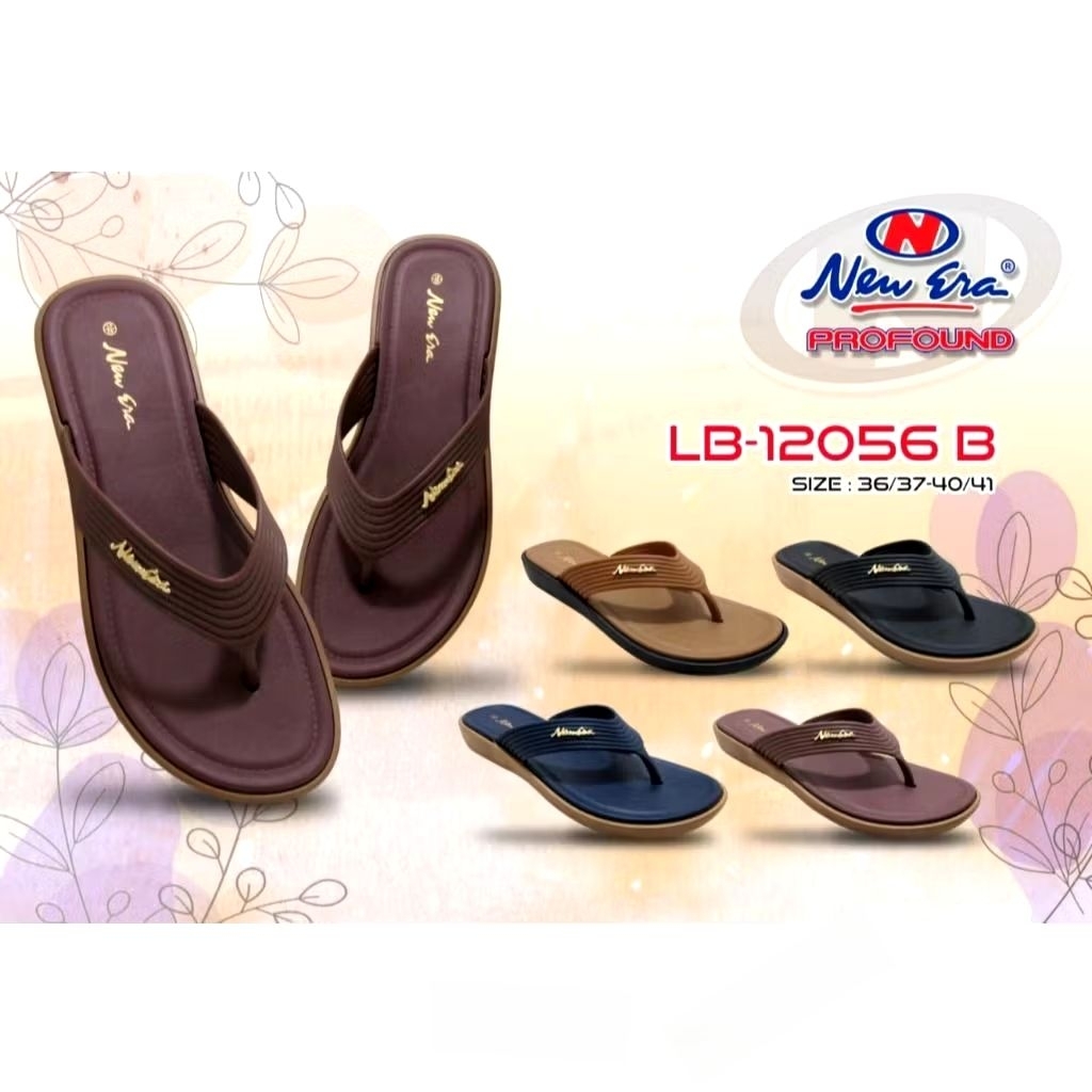 New era LB-12056 sandal jepit wanita karet plat sendal wanita dewasa