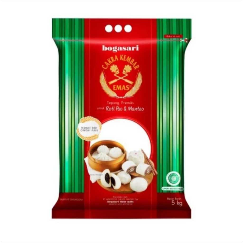 

CAKRA KEMBAR EMAS ROTI PAO MANTAU 5 KG / TEPUNG TERIGU CAKRA KEMBAR EMAS 5 KG