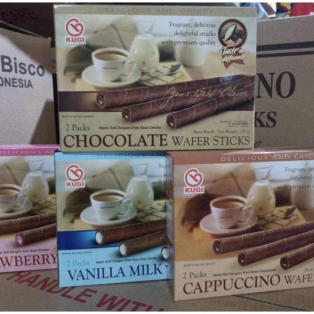 

kugi wafer stik 100 gr isi 24