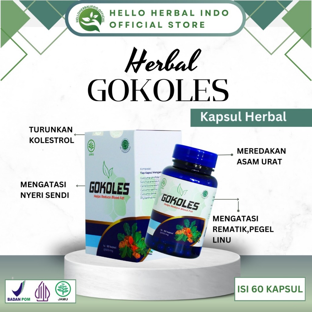 Gokoles - Obat Herbal Untuk Kolesterol ISI 60 KAPSUL