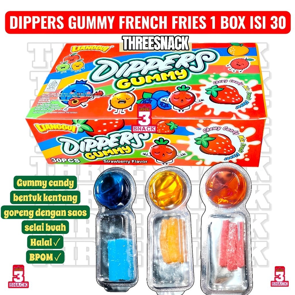 

1 BOX DIPPERS GUMMY ( PERMEN BENTUK KENTANG COLEK ) ISI 30
