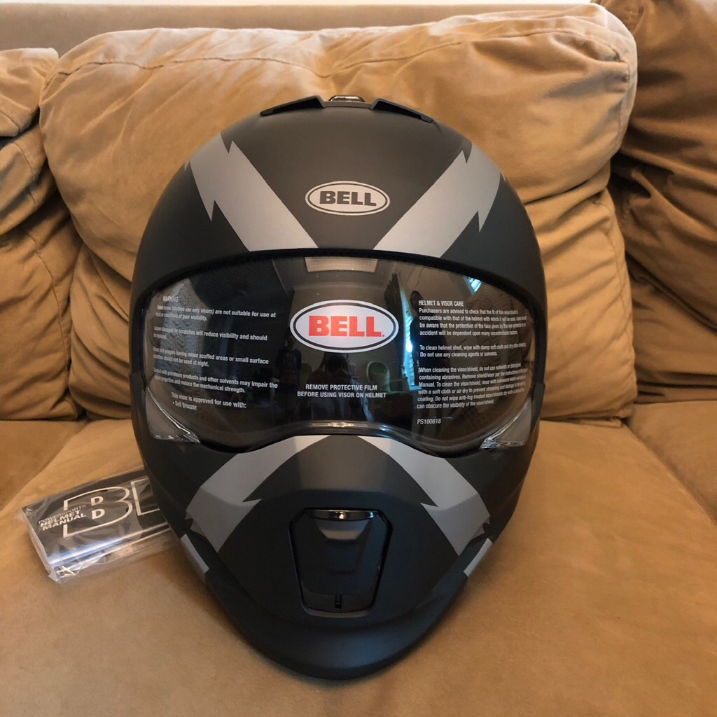 BELL BROOZER ARC HELMET - MATTE BLACK/GREY - HELM BELL BROOZER ORIGINAL 100% - HELM MODULAR BELL BRO