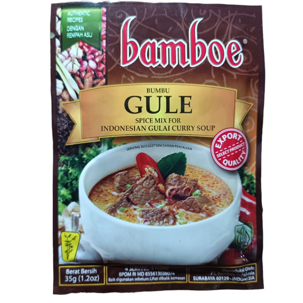 Bumbu Instant Gulai Gule Bamboe 35gr Bambu Bambo Gulai Padang