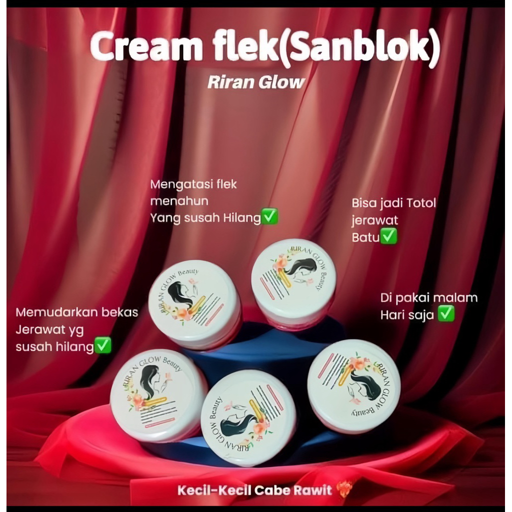 ✨NR✨SUNBLOK/cream flek riran glow uk kecil