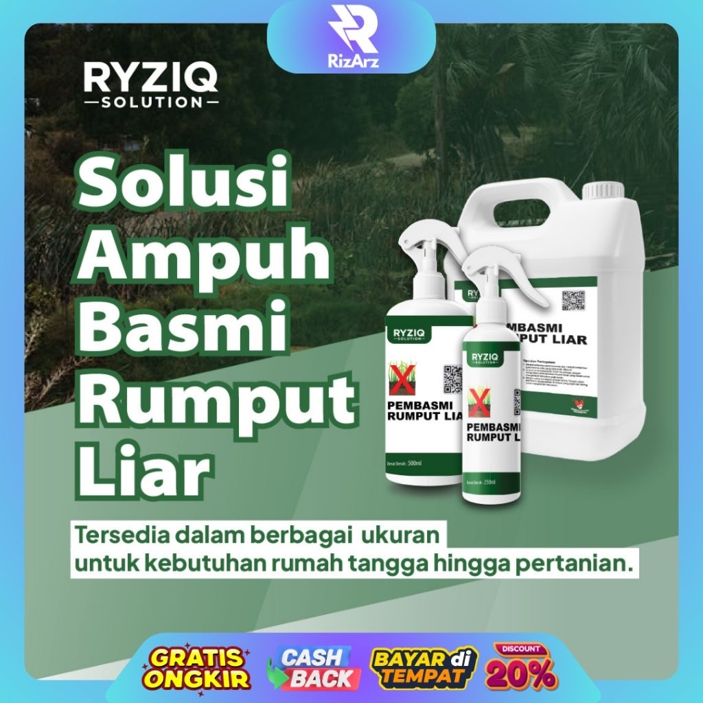 RYZIQ - PEMBASMI RUMPUT LIAR | GULMA | ILALANG | OBAT PEMBASMI RUMPUT LIAR DIJAMIN AMPUH 100% Mati S