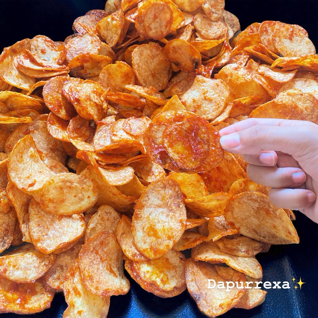 Keripik Kentang Balado Pedas Manis  250gr /Kering Kentang Pedas Manis  /  Kentang Pedas / Keripik Ke