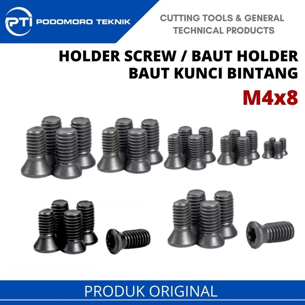 Baut Holder / Baut Bintang M4X8 Screw Bintang M4 X 8 Insert Holder Bubut Milling