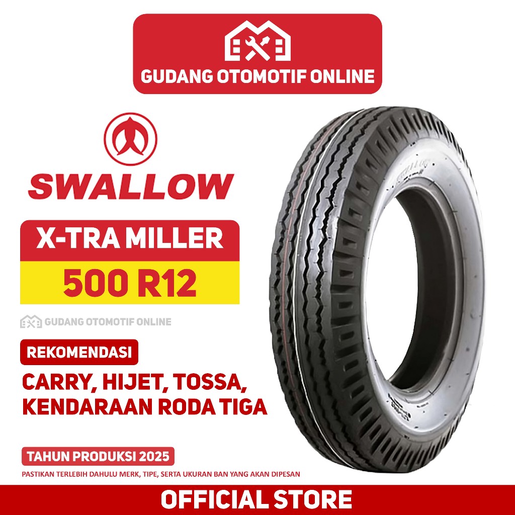 Ban Swallow Xtramiller 500 R12 Ban Tossa Viar Roda Tiga Carry Hijet