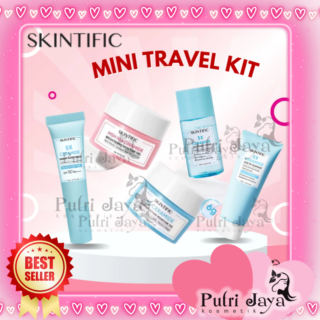 SKINTIFIC Moisturizer Gel Mini Series | 5X Ceramide / Niacinamide Brightening