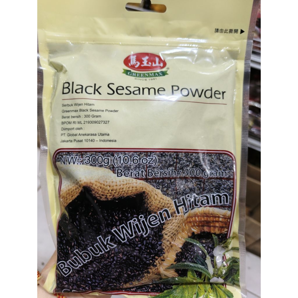 

Greenmax Black Sesame Powder 300gr / Sereal Wijen Hitam Bubuk