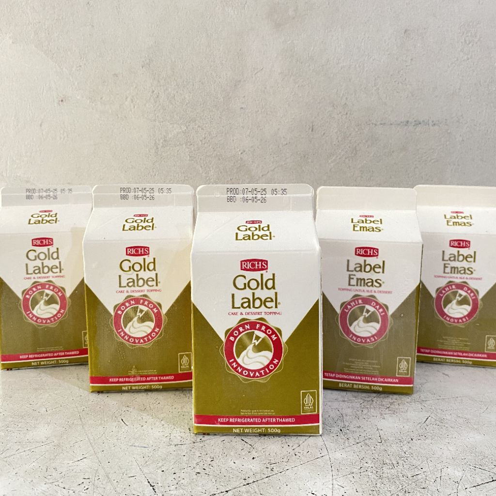 

Rich's gold label whipping cream non dairy 500 ml | rich whipping cream | rich gold label