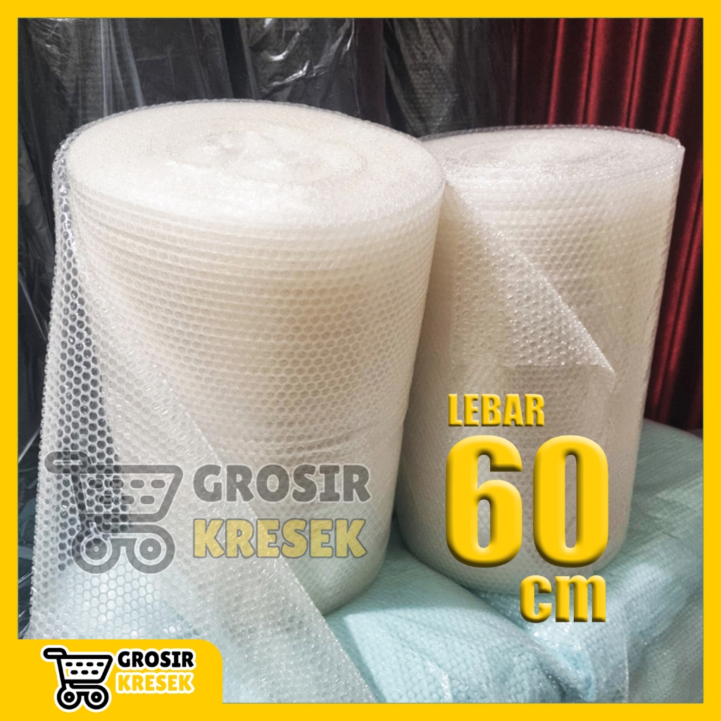 

[1 ROLL] Bubble Wrap 2kg Tinggi 60 cm Panjang 50 meter Hitam dan Bening Packing Murah Surabaya (T206 T209)