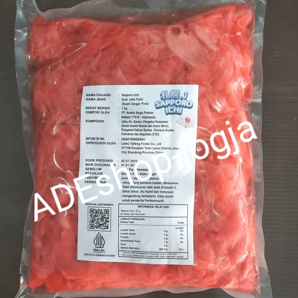 

acar jahe sushi ginger pink 1 kg 1 5 repack gari shoga gary
