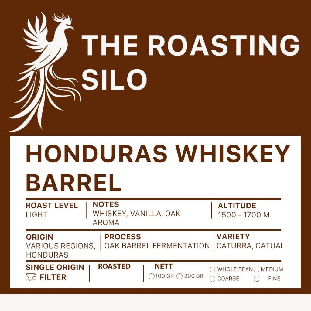 

Honduras Whiskey Barrel - Biji Kopi Arabika - The Roasting Silo