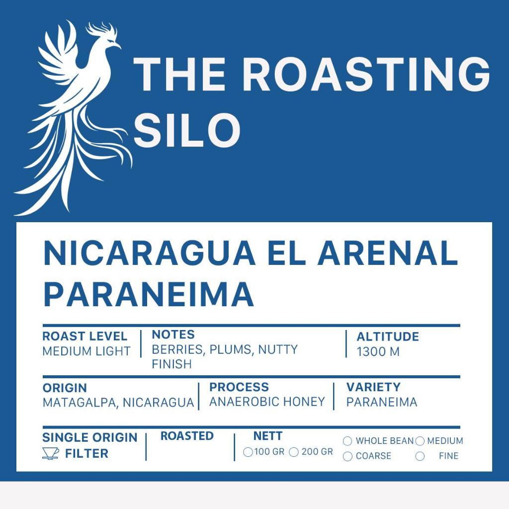 

Nicaragua El Arenal Paraneima - Biji Kopi Arabika - The Roasting Silo