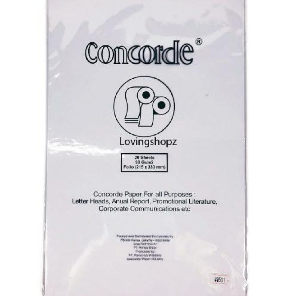 

Concorde F4 90 gram Warna Putih